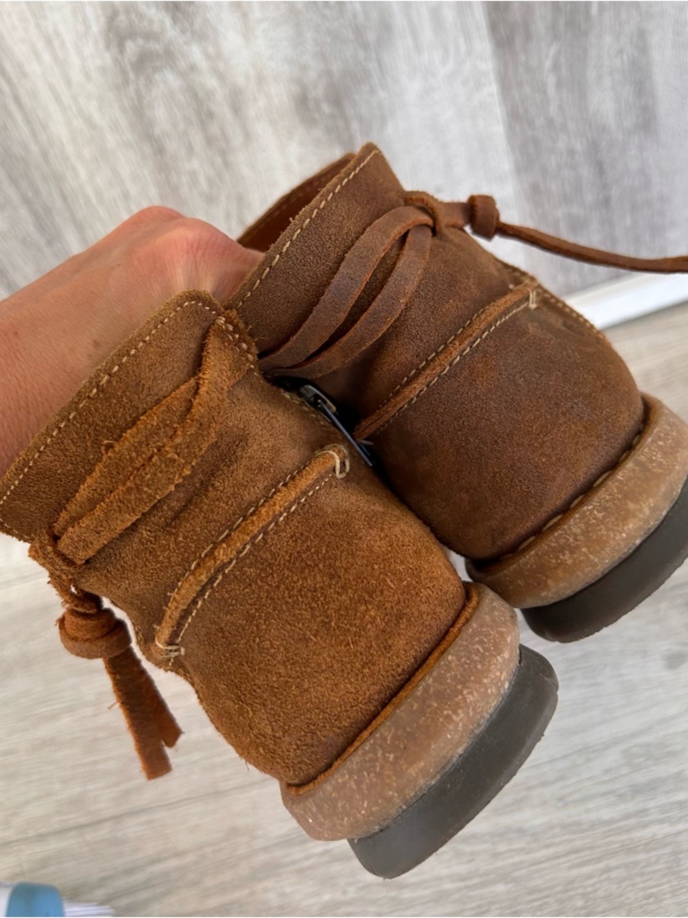 BORN Tarkiln Suede Leather Ankle Boot Women's 8 Brown Rustic Nature Boho - Picture 4 of 12